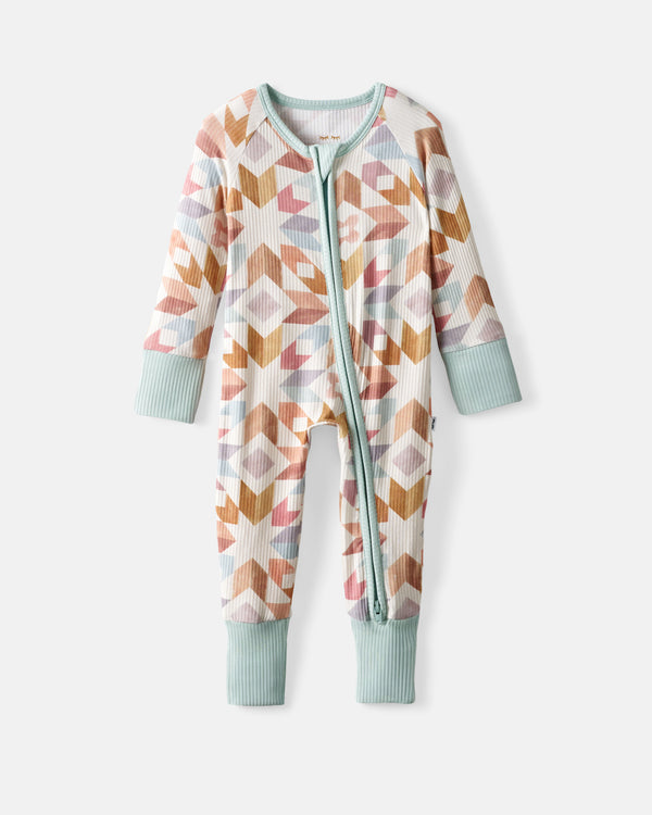 Flat lay of the Kaleidoscope Dreams Ribbed Zippy