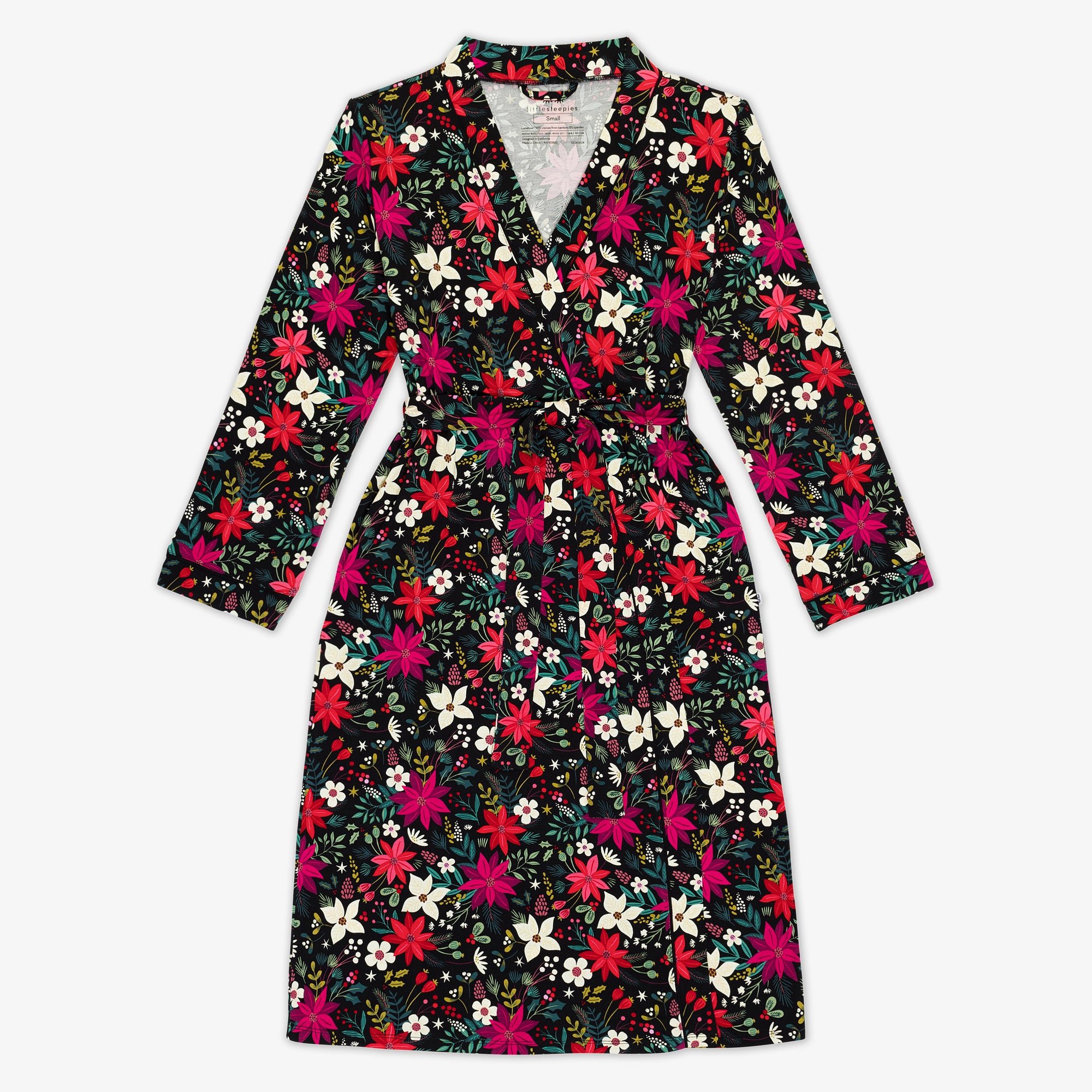 Flat lay image of the Berry Merry Women's Robe