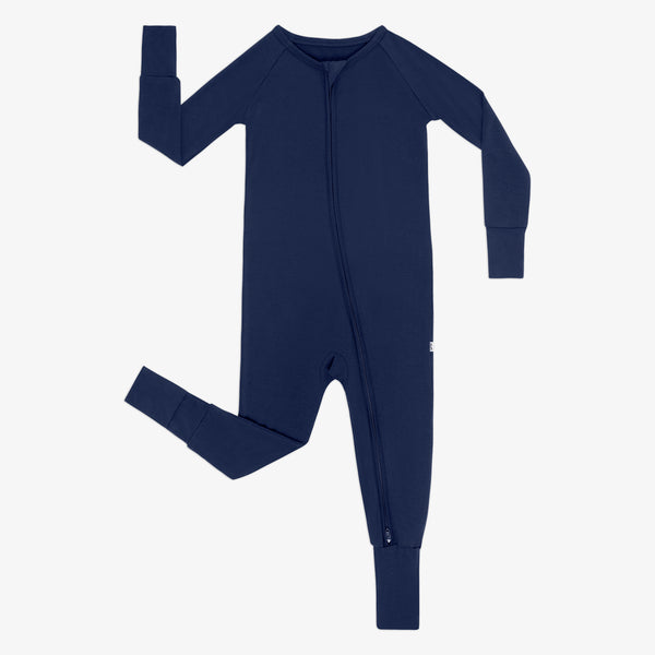 Flat lay image of the Classic Navy Zippy