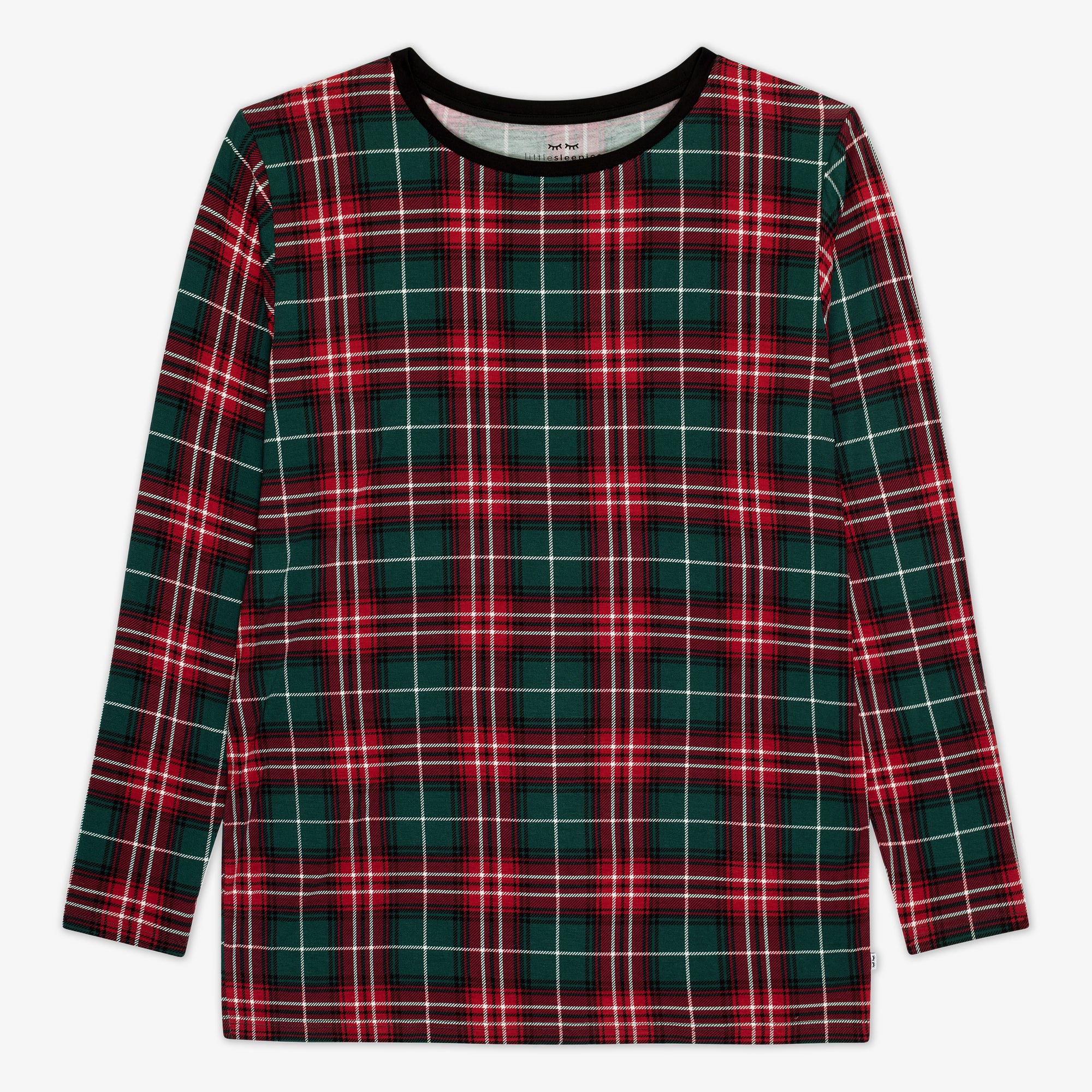 Flat lay image of a Fireside Plaid Men's Pajama Top