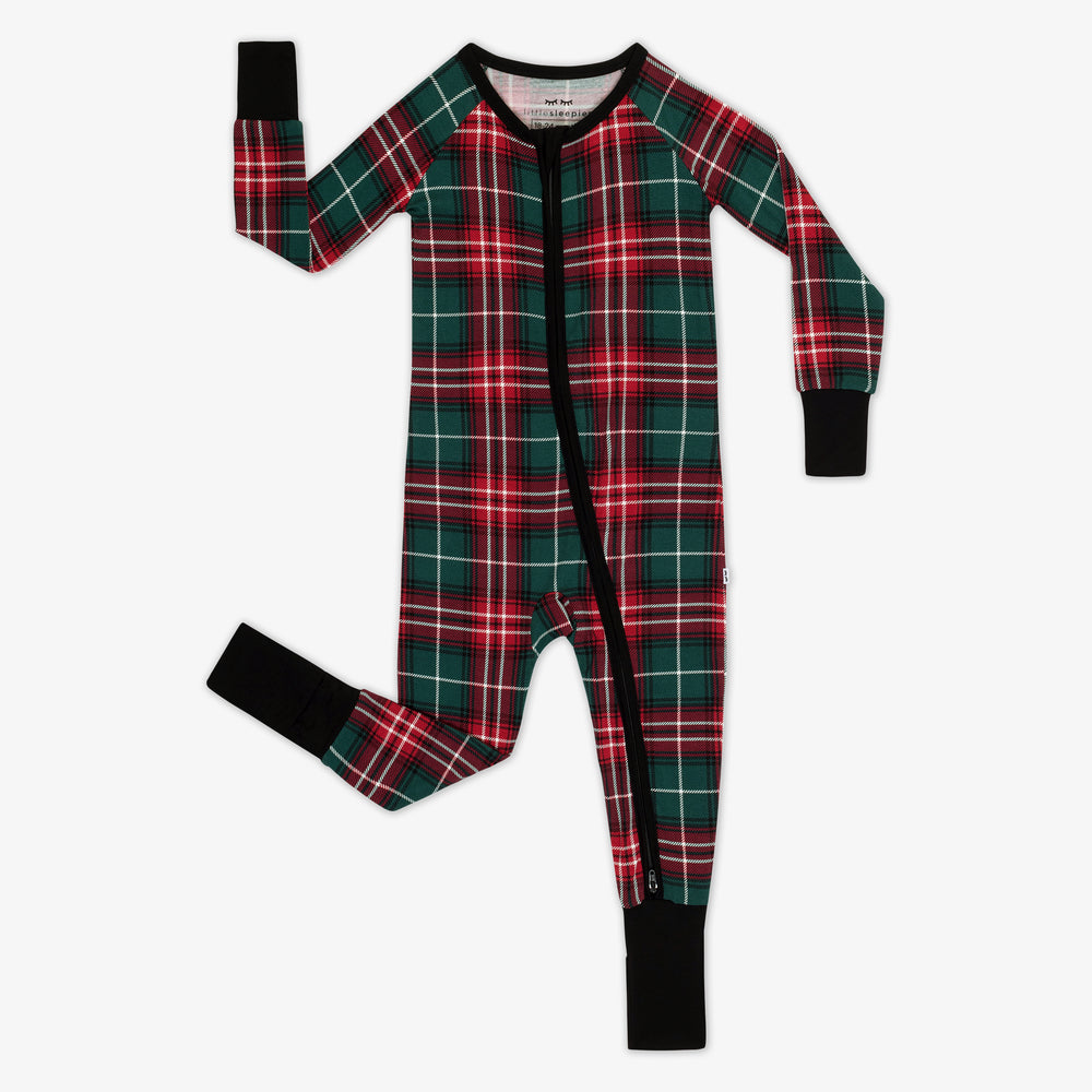 Flat lay image of a Fireside Plaid Zippy