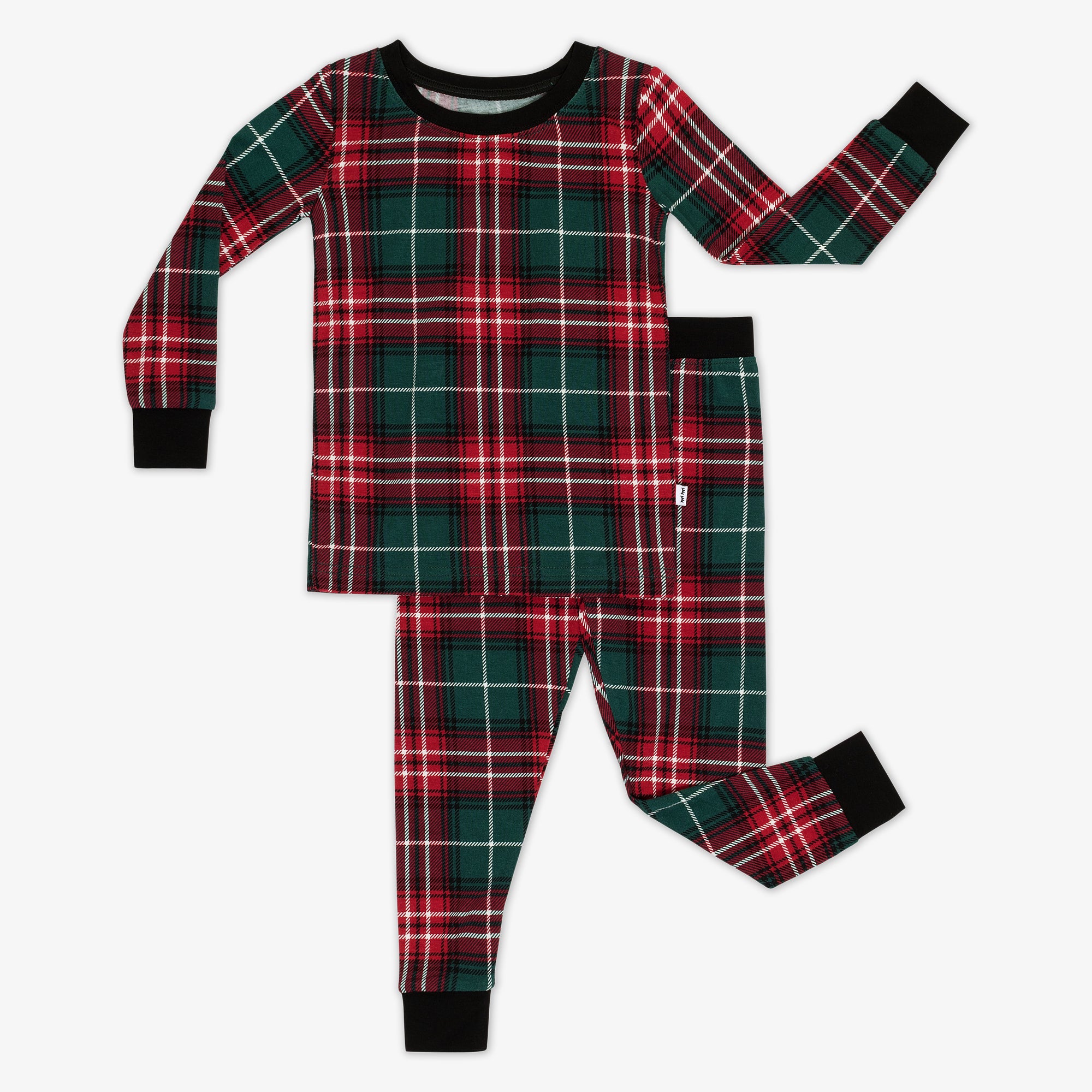 Flat Lay image of a Fireside Plaid Two-Piece Pajama Set