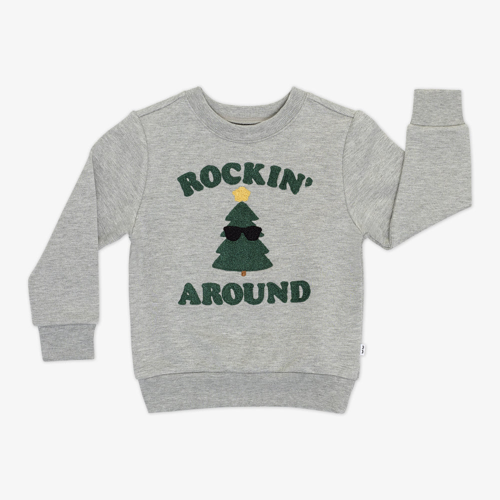 Flat lay image of a Rockin' Around Crewneck Sweatshirt