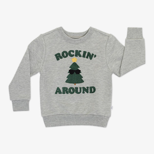 Flat lay image of a Rockin' Around Crewneck Sweatshirt