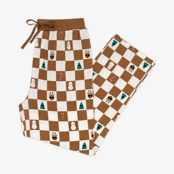 Flat lay image of the Holiday Checks Men's Pajama Pants