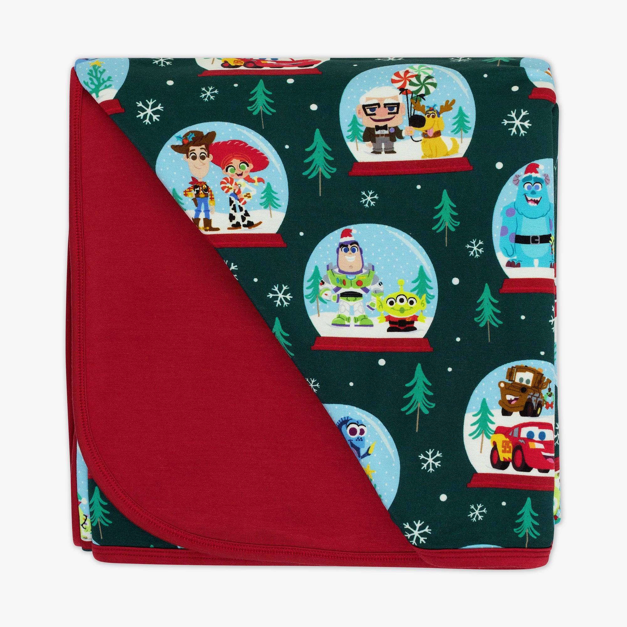 Flat lay image of A Very Pixar Christmas Large Cloud Blanket®