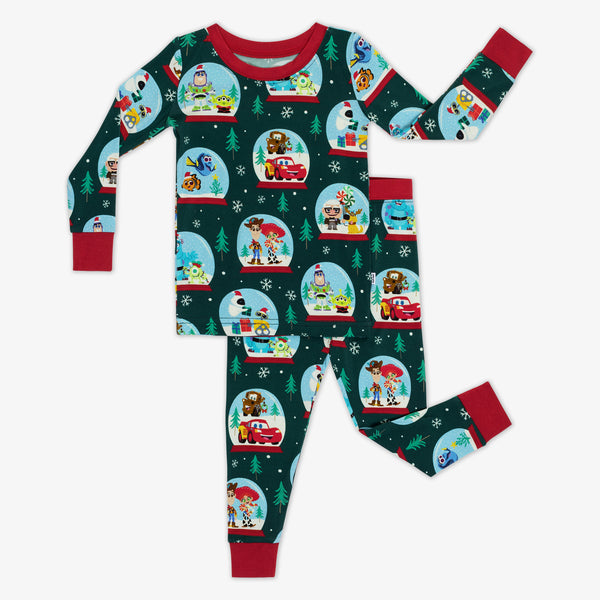 Flat lay image of the Disney A Very Pixar Christmas Two-Piece Pajama Set