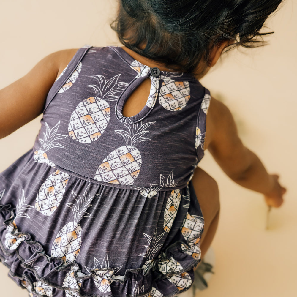 back view of the Sweet Paradise bubble romper