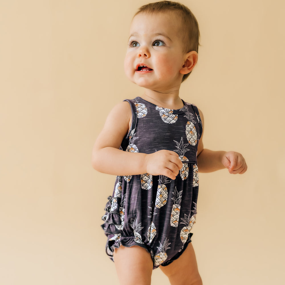 Alternate image of a child wearing a Sweet Paradise bubble romper