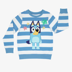 Flat lay image of the Bluey Multi Graphic Crewneck Sweatshirt