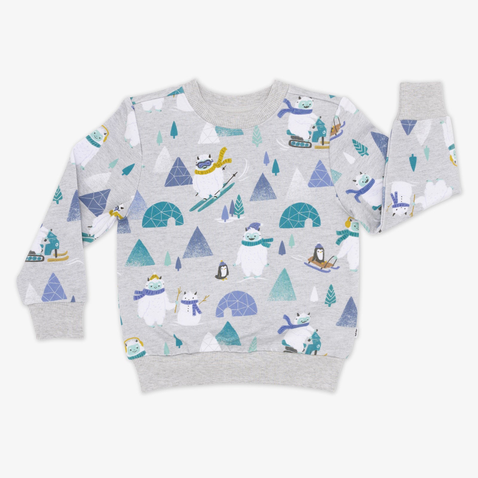 flat lay image of the Yeti Snow Day Crewneck Sweatshirt