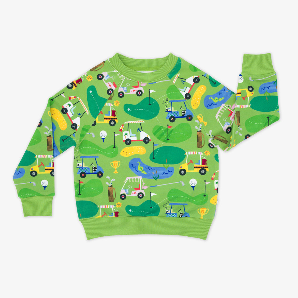 Flat lay image of a Fairway Fun Crewneck Sweatshirt