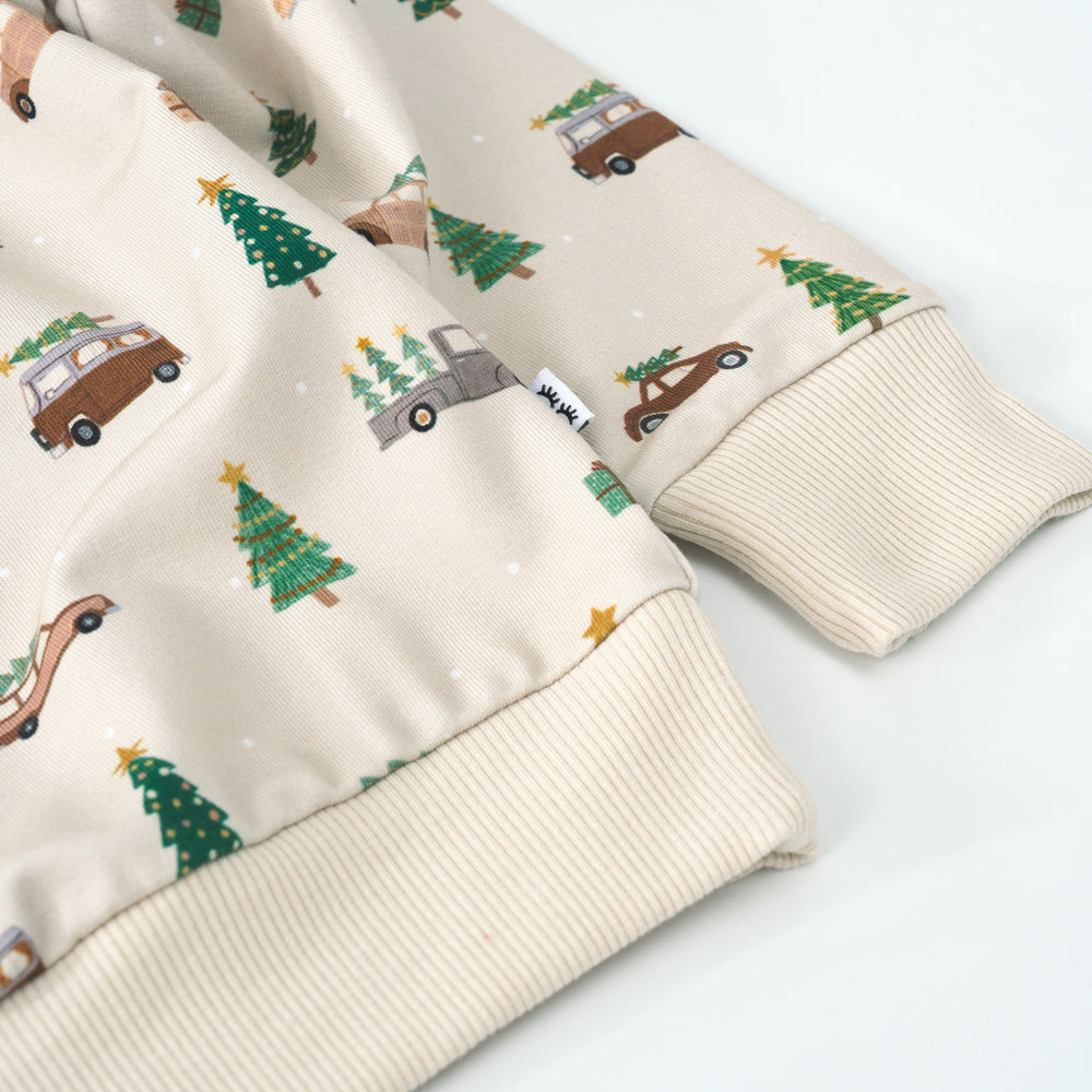 Close up detail shot of a Tree Traffic Crewneck Sweatshirt