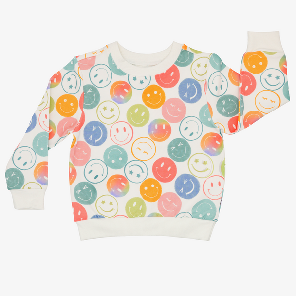 Flat lay image of the Positive Vibes Crewneck Sweatshirt