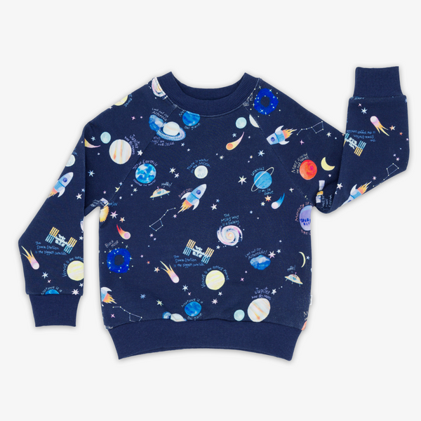 Flat lay image of the Through My Telescope Crewneck Sweatshirt