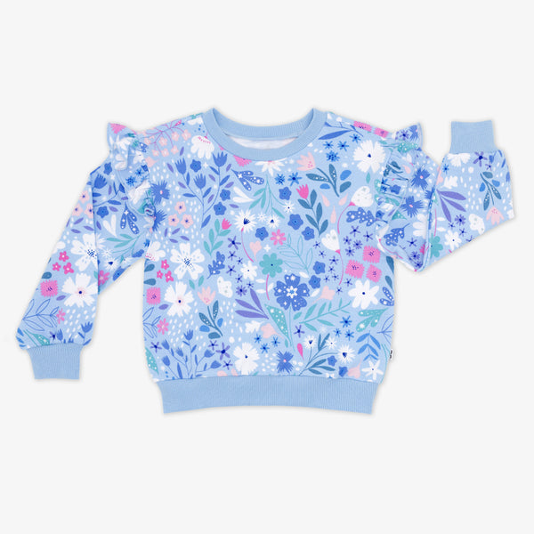 Flat lay image of the Magical Meadow Flutter Crewneck