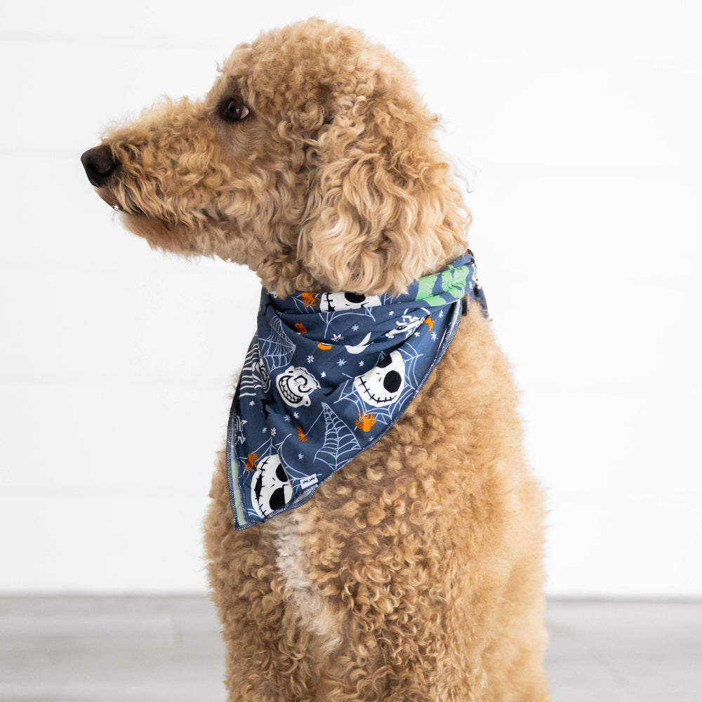 Side image of beige dog in the Disney Jack & Crew Pet Bandana