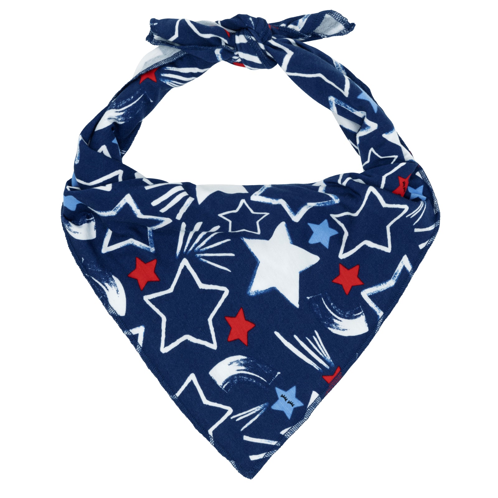 Flat lay image of a Star Spangled pet bandana