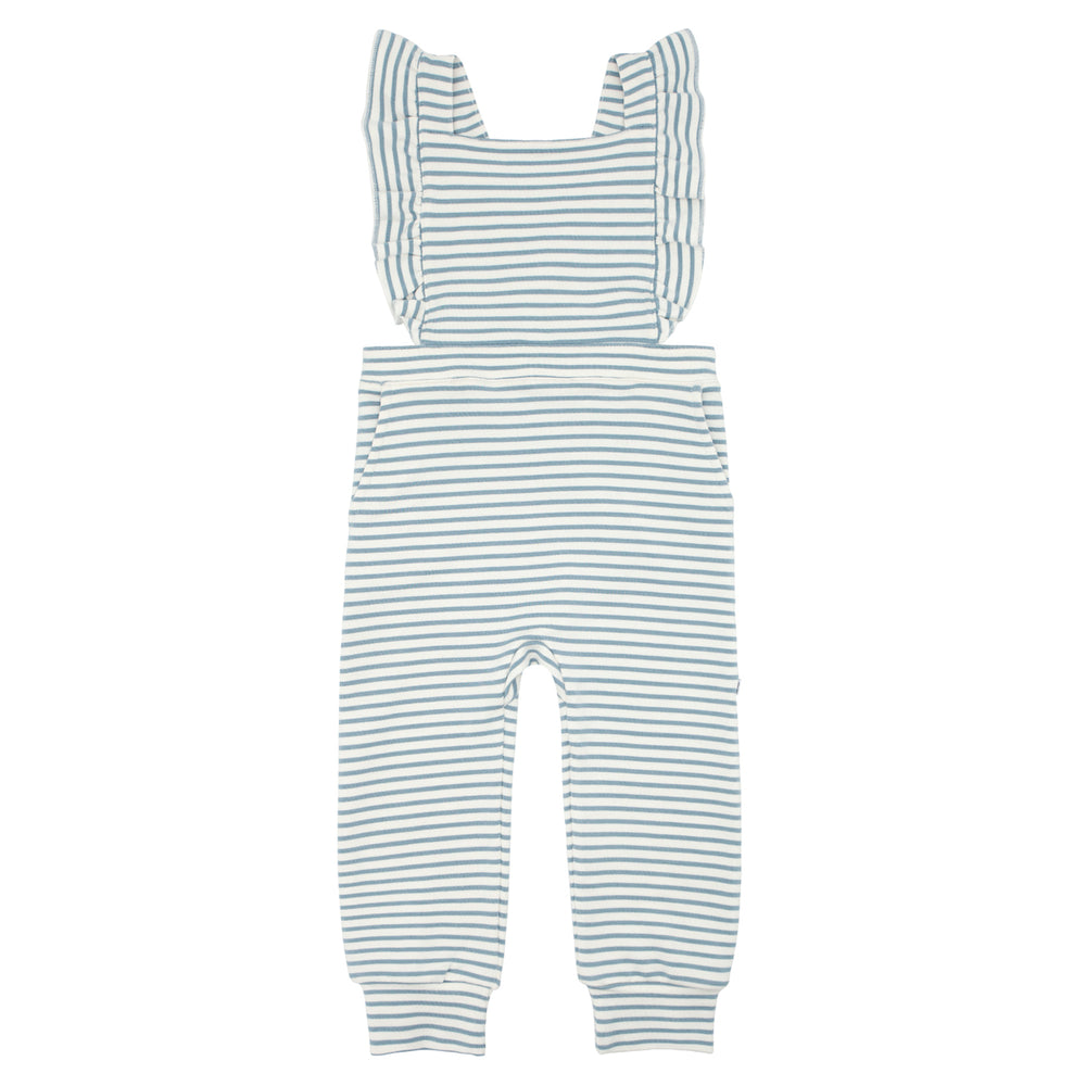 Flat lay image of Fog Stripes ruffle overall