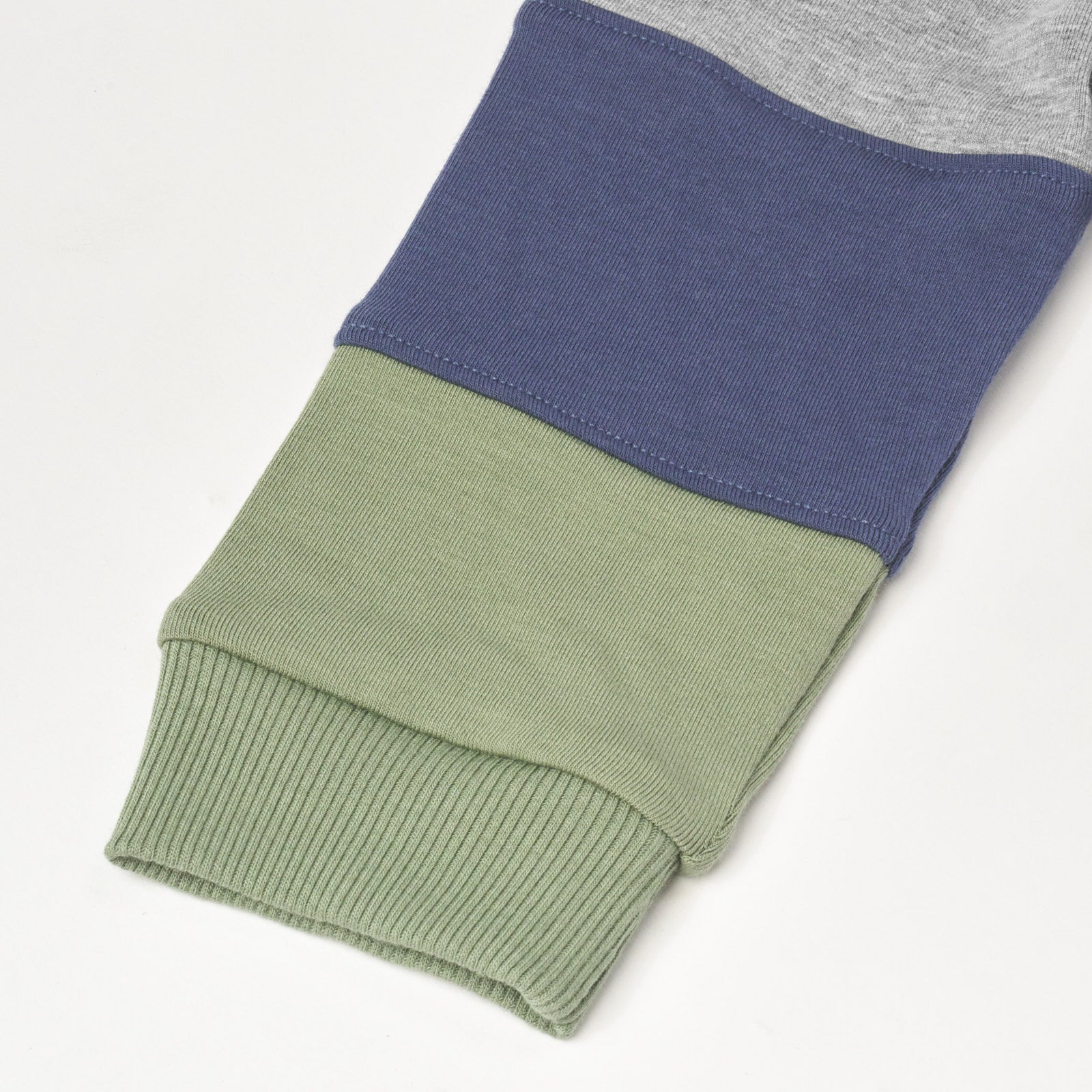 Alternate close up flat lay image of Vintage Navy Colorblock Relaxed Panel Tee