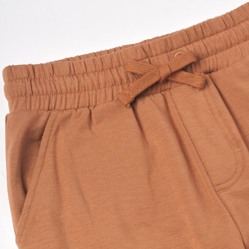 Close up flat lay image of Caramel Cargo Jogger