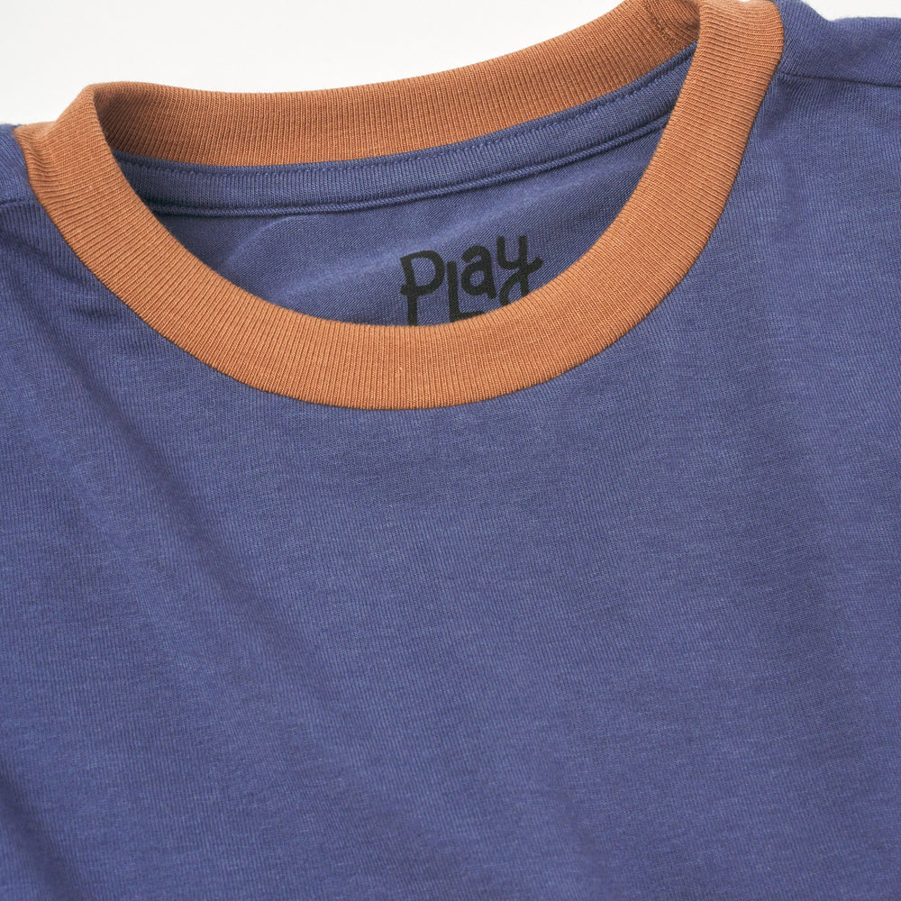 Alternate close up flat lay image of Caramel Colorblock Relaxed Panel Tee