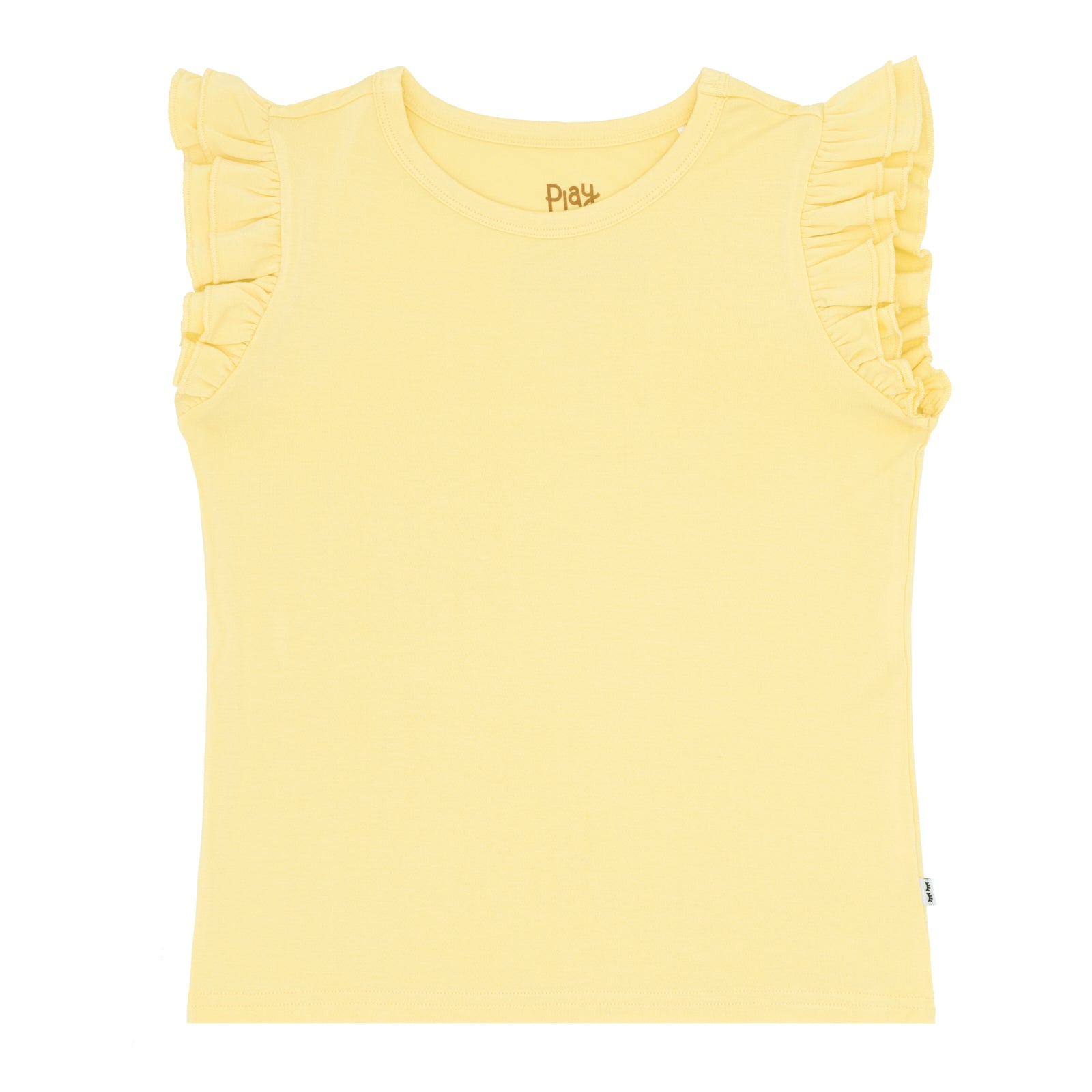 Flat lay image of a Lemon Twist Flutter Tee