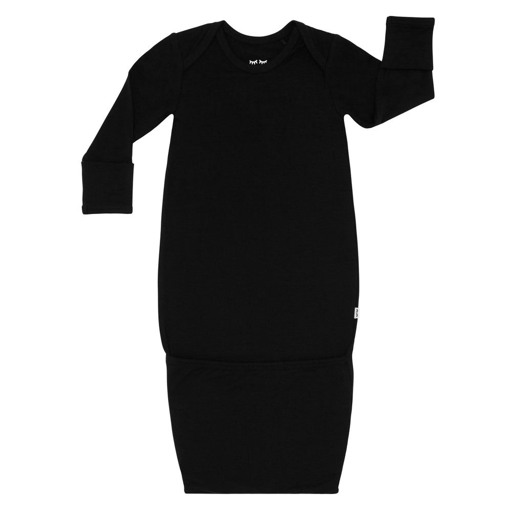 Black Infant Gown One Size | Little Sleepies Black Infant Gown One Size | Little Sleepies