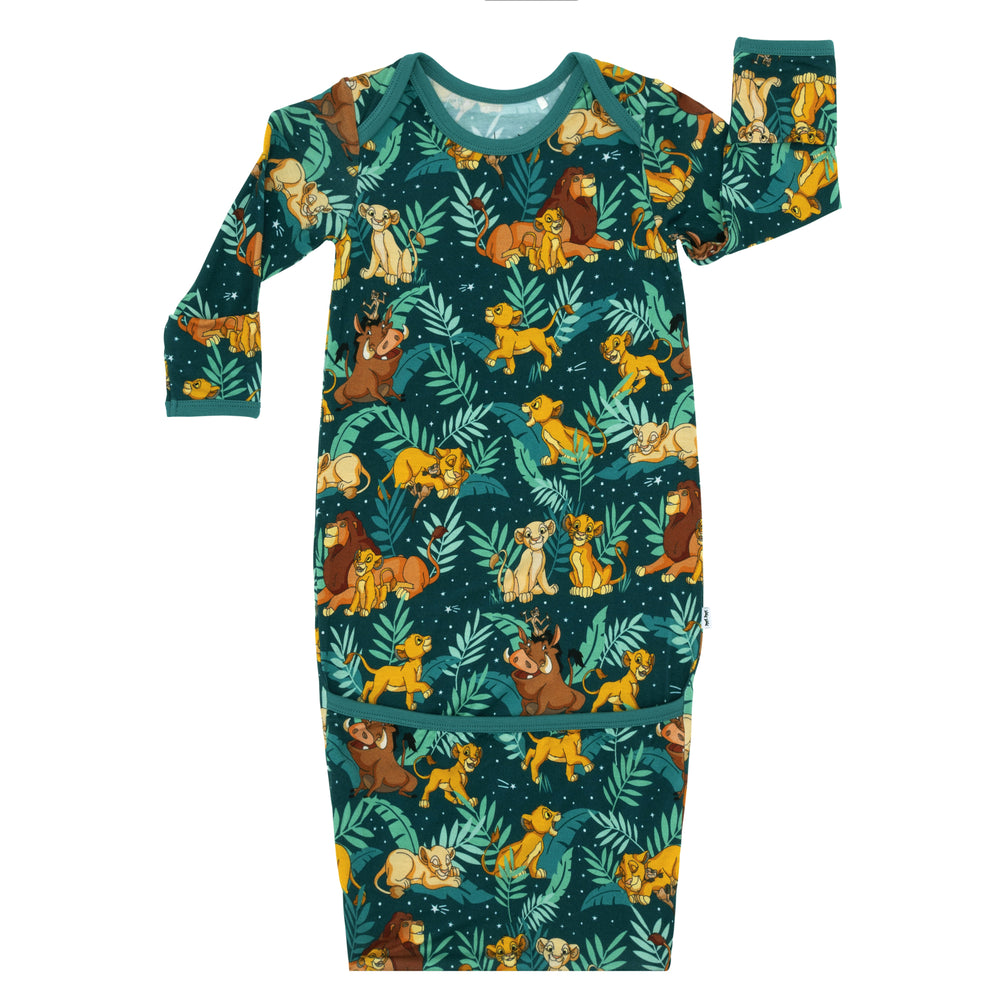 Flat lay image of a Disney Simba's Sky infant gown