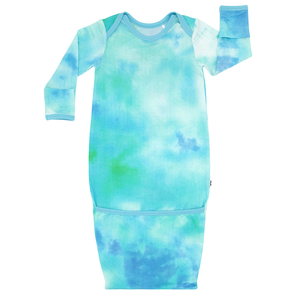Flat lay image of a Tidepool Watercolor Infant Gown