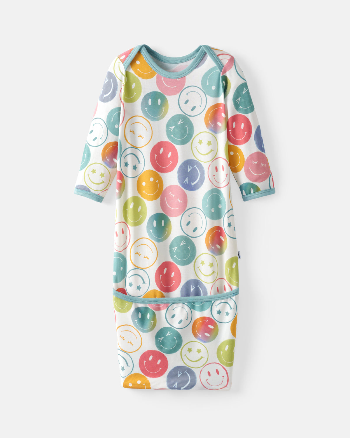 Flat lay of the Positive Vibes Infant Gown