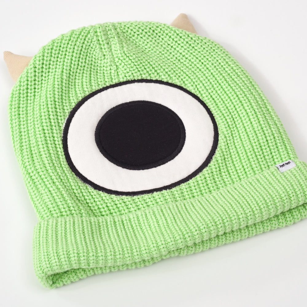 Additional flat lay image of the Disney Monsters, Inc. Mike Wazowski Beanie Hat