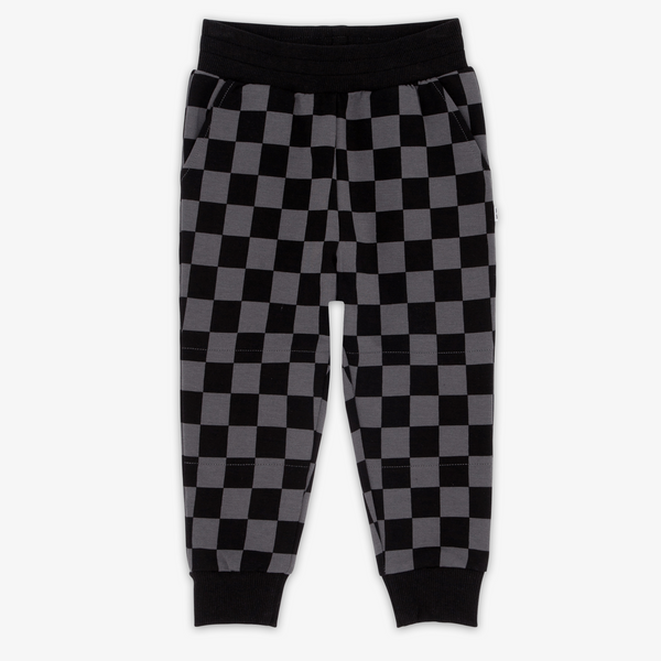 Flat lay image of the Monochrome Checks Jogger