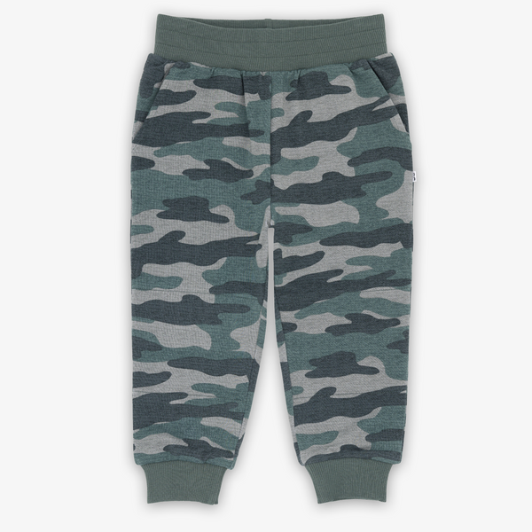 Flat lay image of the Vintage Camo Jogger