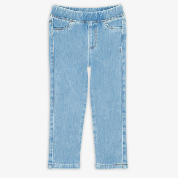 Flat lay image of the Light Blue Denim Jegging