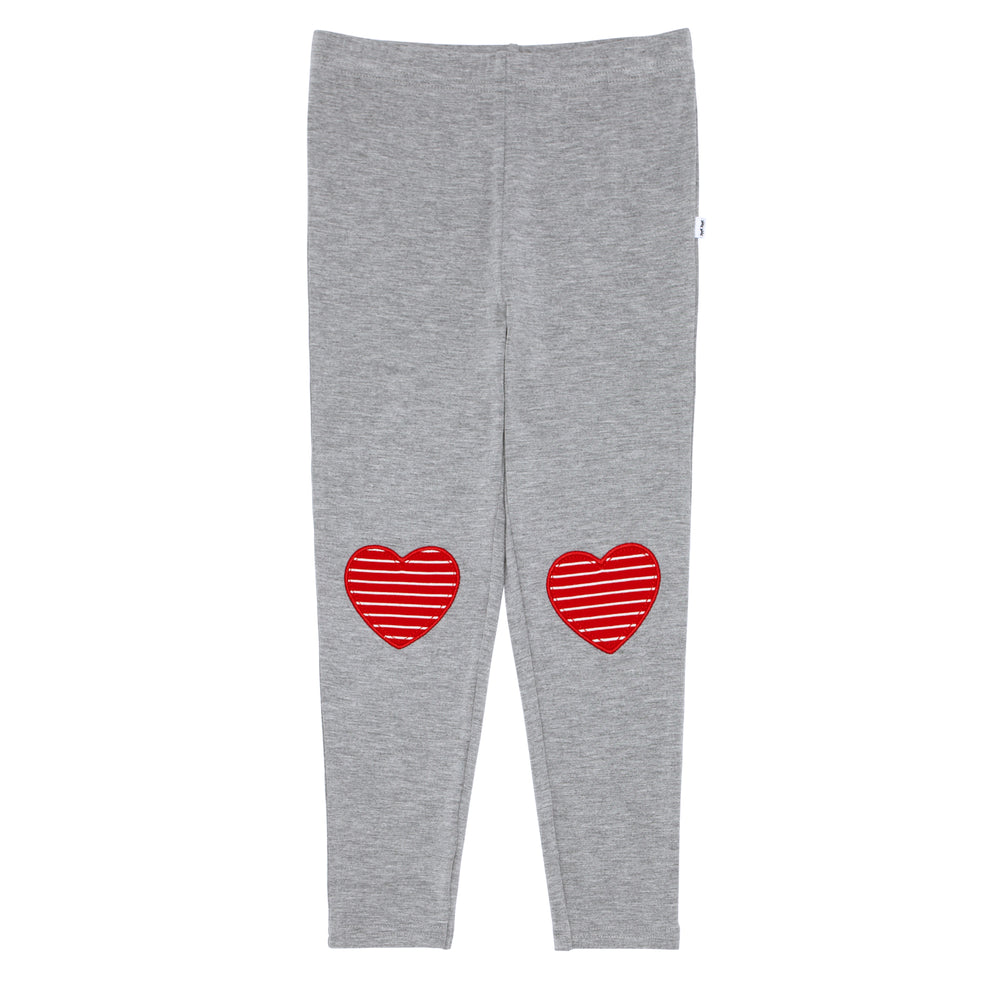 Click to see full screen - Flat lay image of Heart Patch leggings