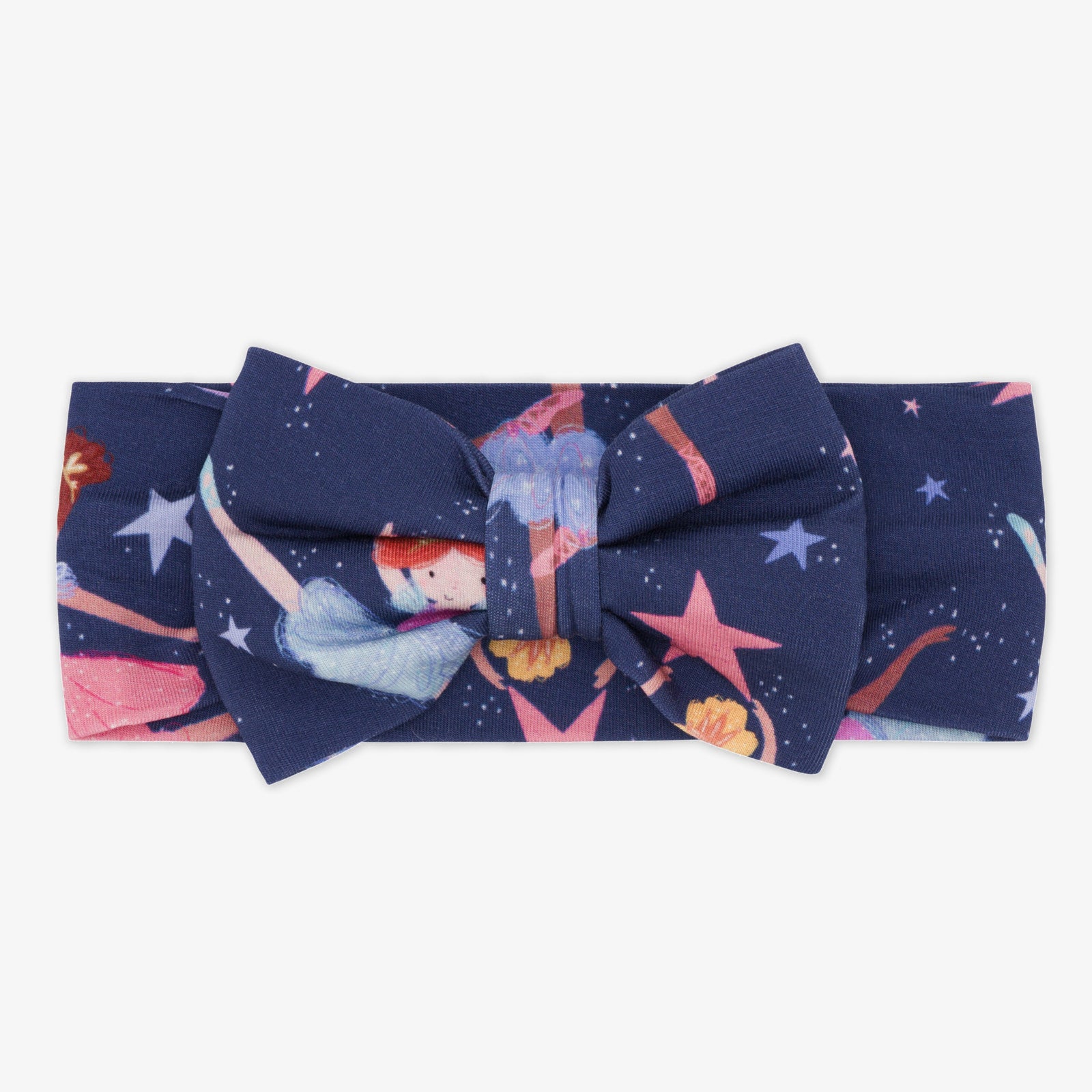 Flat lay image of a Twilight Ballet luxe bow headband