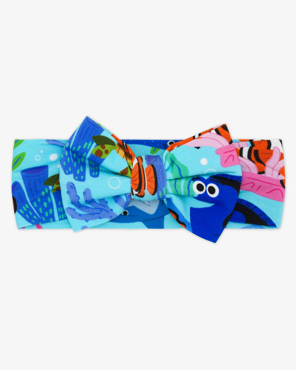 Flat lay of the Disney Nemo's Reef Luxe Bow Headband