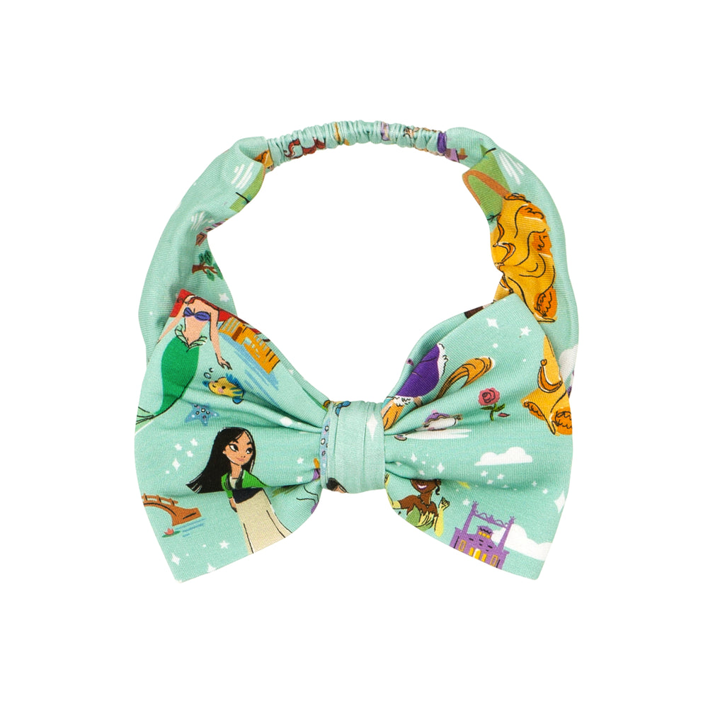 Click to see full screen - Alternate flat lay image of a Disney Princess Dreams luxe bow headband