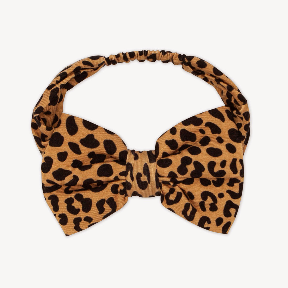 Alternative flat lay image of the Classic Leopard Luxe Bow Headband