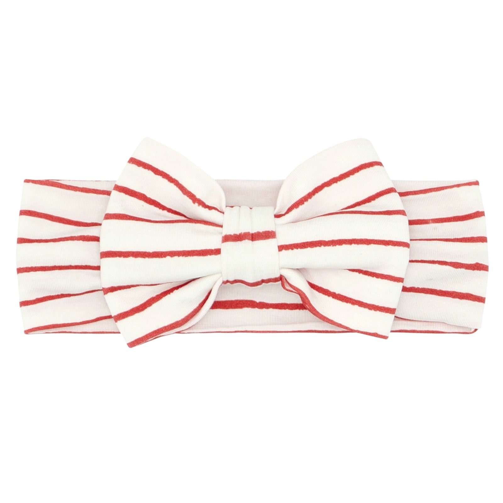 Flat lay image of a Sketchbook Stripes luxe bow headband