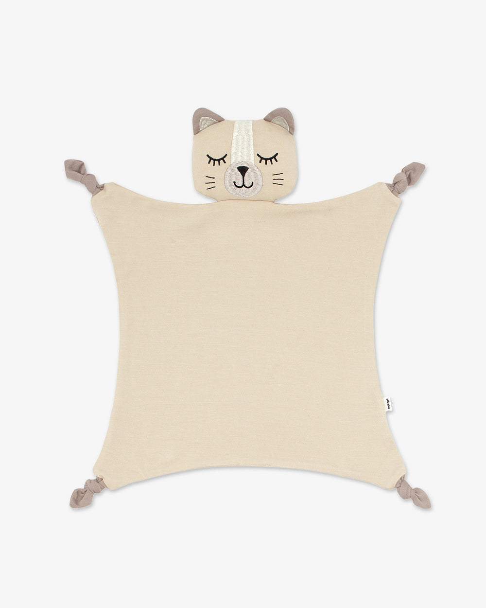 Flat lay of the Clementine the Cat Sleepyhead Lovey showing the full plush blanket