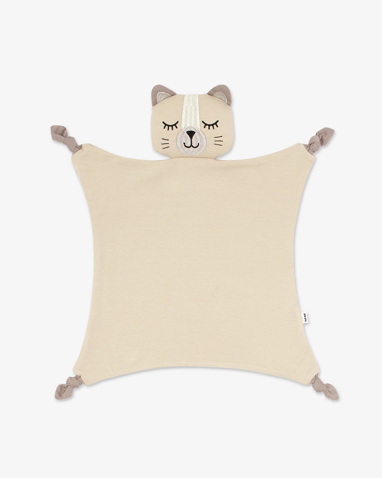 Flat lay of the Clementine the Cat Sleepyhead Lovey showing the full plush blanket