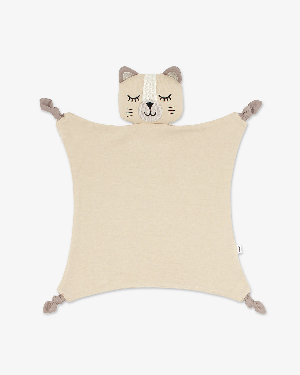 Flat lay of the Clementine the Cat Sleepyhead Lovey showing the full plush blanket