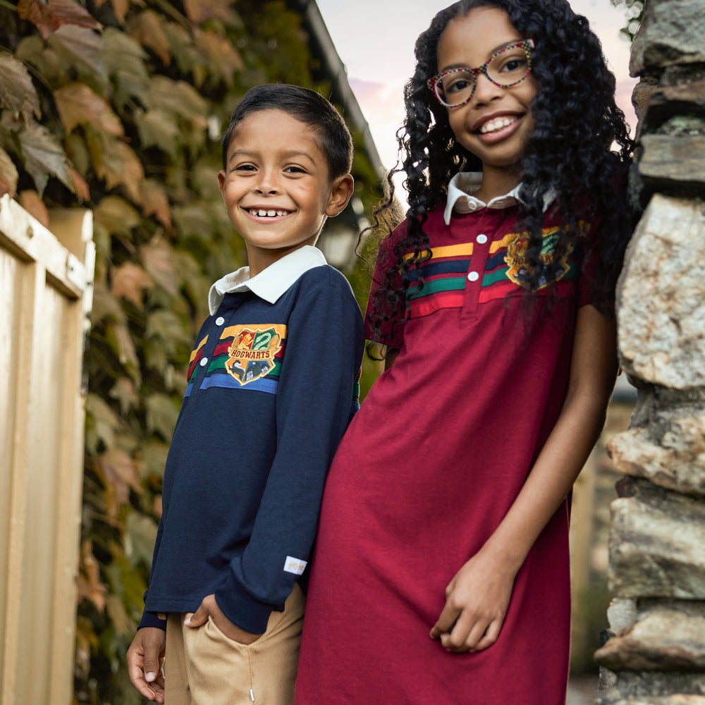 Image of two children wearing Harry Potter Play clothes