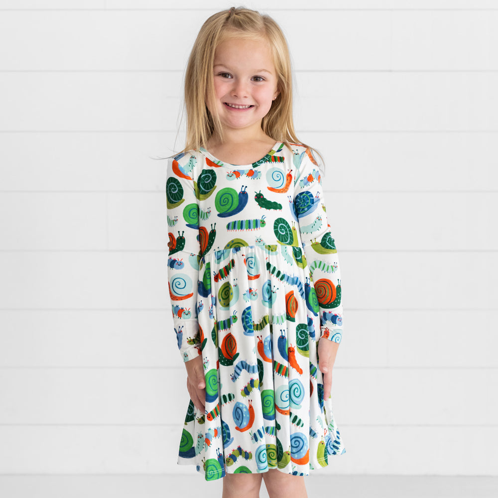 Alternative image of smiling girl wearing the Inchin' Along Twirl Dress