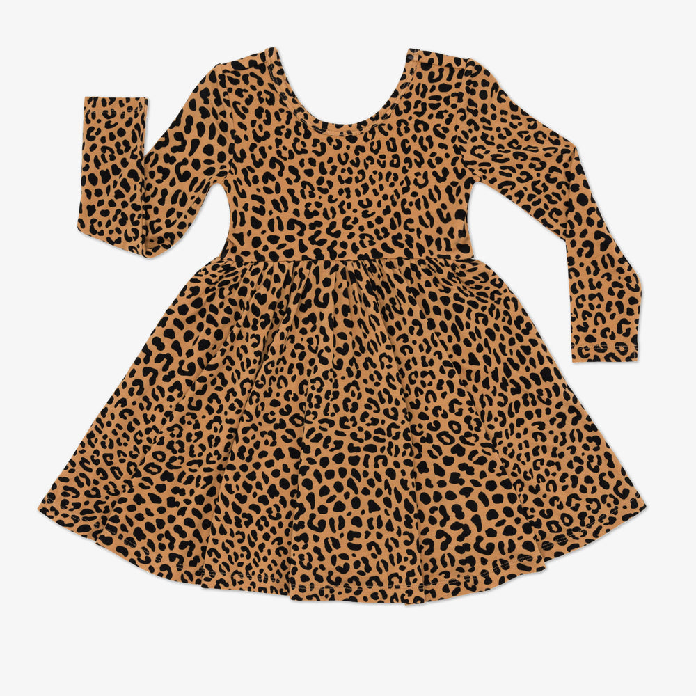 Flat lay image of the Classic Leopard Twirl Dress