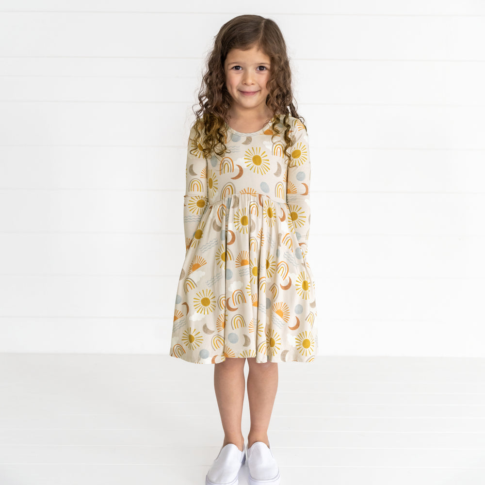 Alternate image of a child wearing a Desert Sunrise Twirl Dress