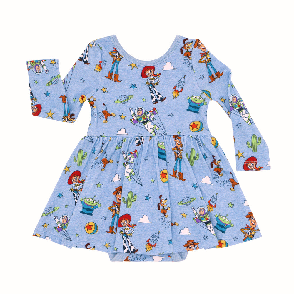 Click to see full screen - Flat lay image of a Disney Pixar Toy Story Pals twirl dress with bodysuit