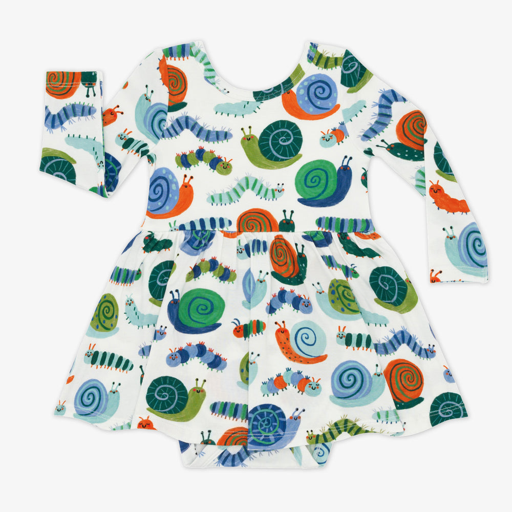 Flat lay image of the Inchin' Along Twirl Dress with Bodysuit